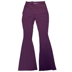 Outdoor Voices SuperForm Ribbed Maroon / Burgundy Flare Leg Pants Small